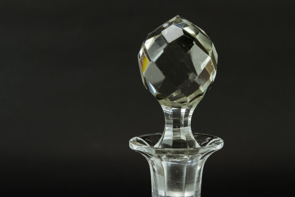 Cut crystal oil bottle