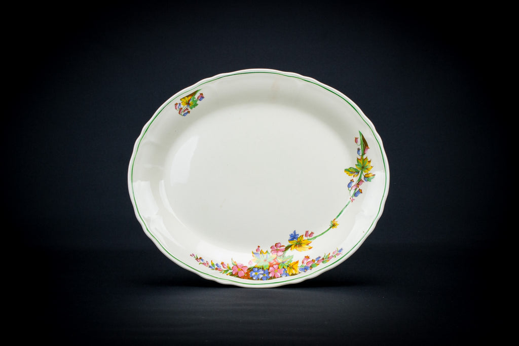 Small floral serving platter