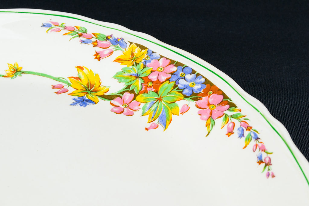 Small floral serving platter