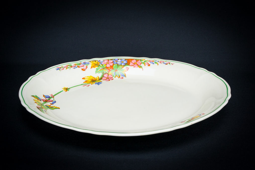 Small floral serving platter