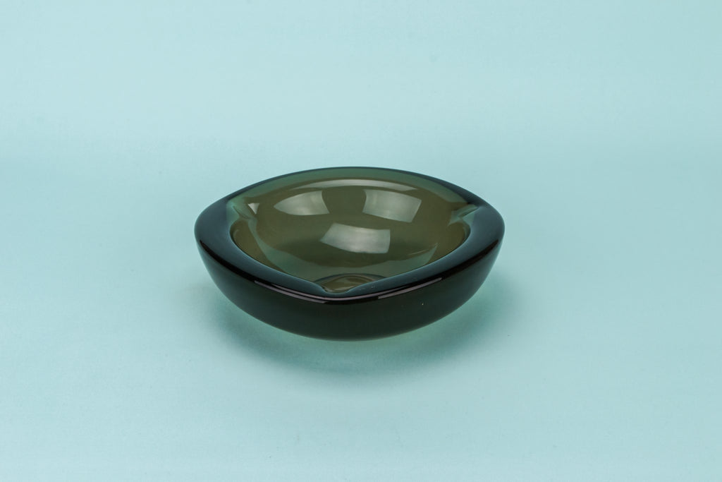 Orrefors grey glass ashtray