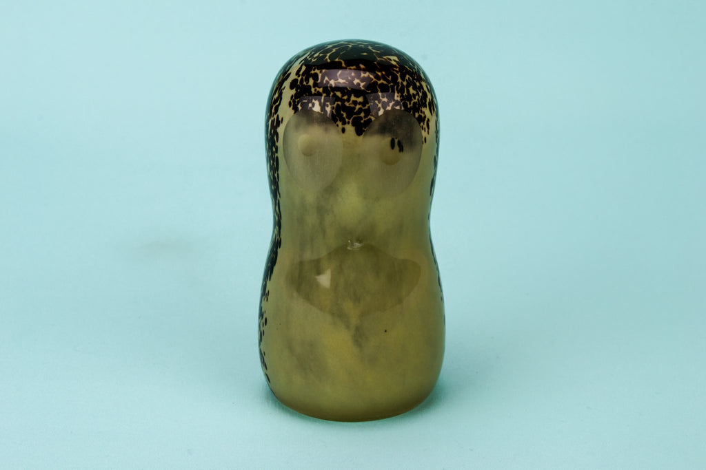 Owl glass paperweight