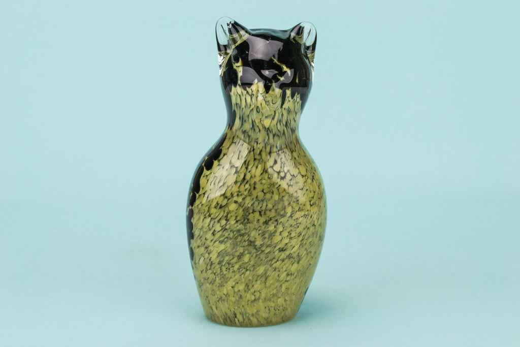 Cat glass paperweight