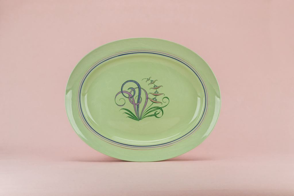 Large green serving platter