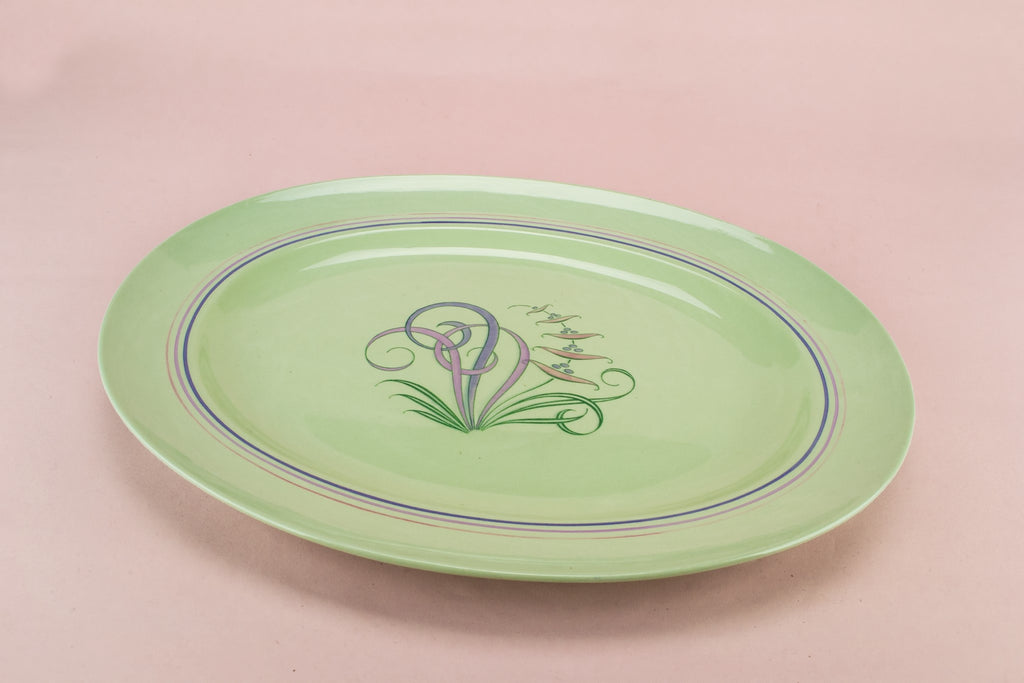 Large green serving platter