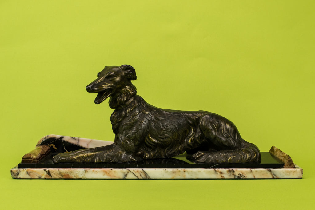 Art Deco dog sculpture