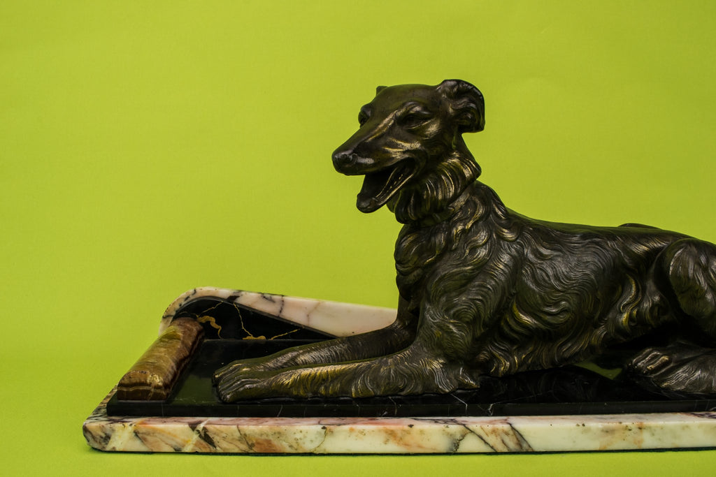 Art Deco dog sculpture