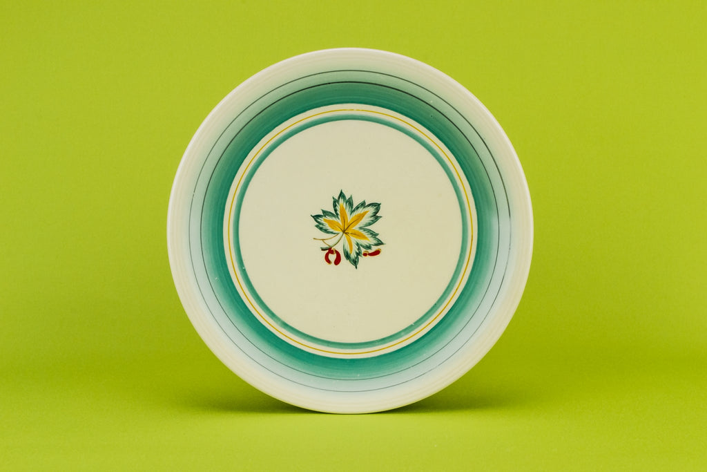 6 small green plates