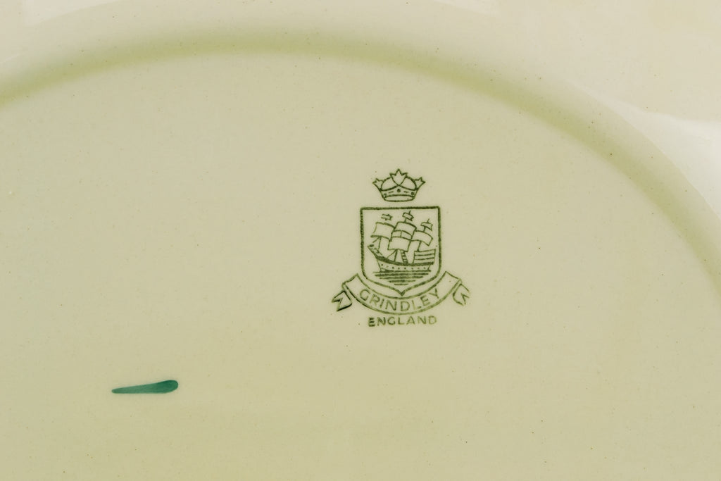 Small green serving platter