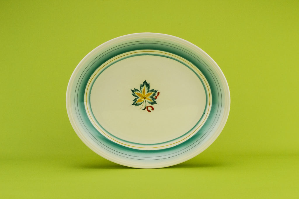 Small green serving platter