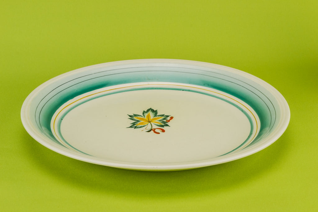 Small green serving platter