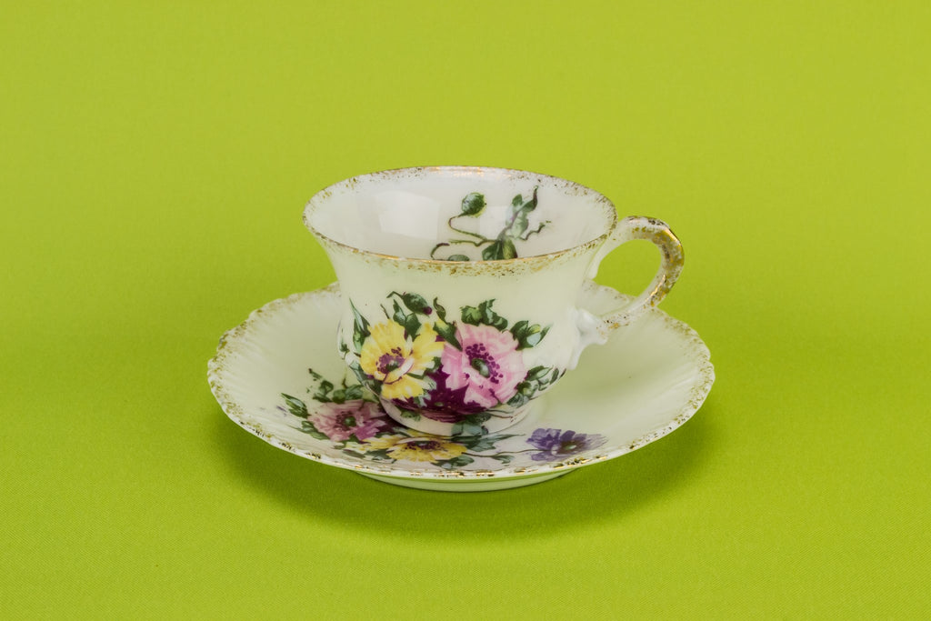 Floral coffee set for 3