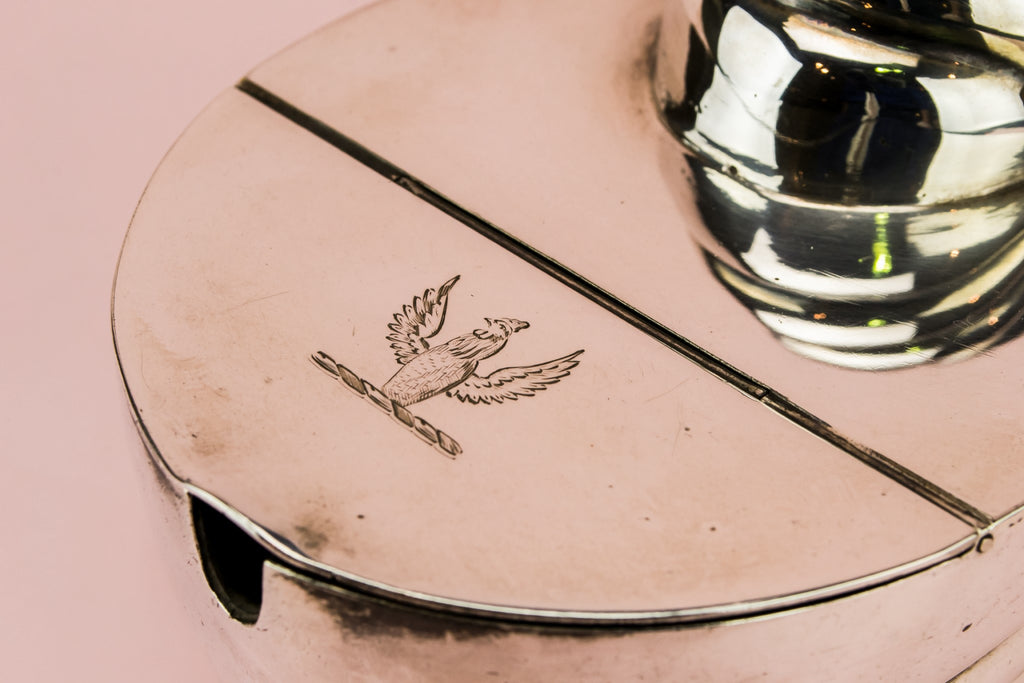 Silver ammonite spoon warmer