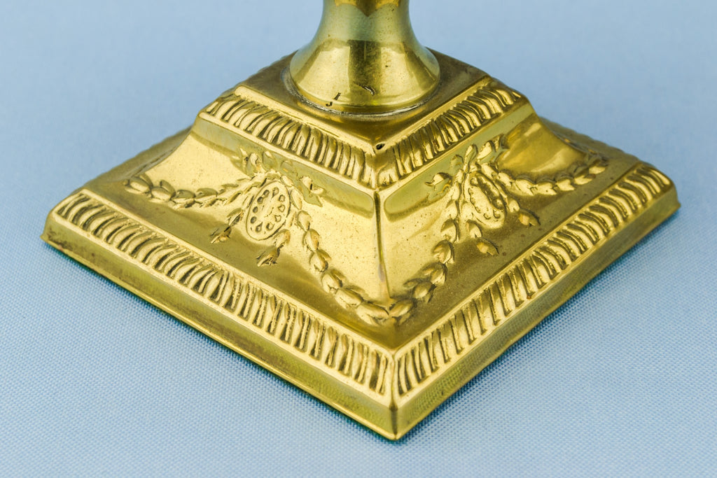 2 small brass oil lamps