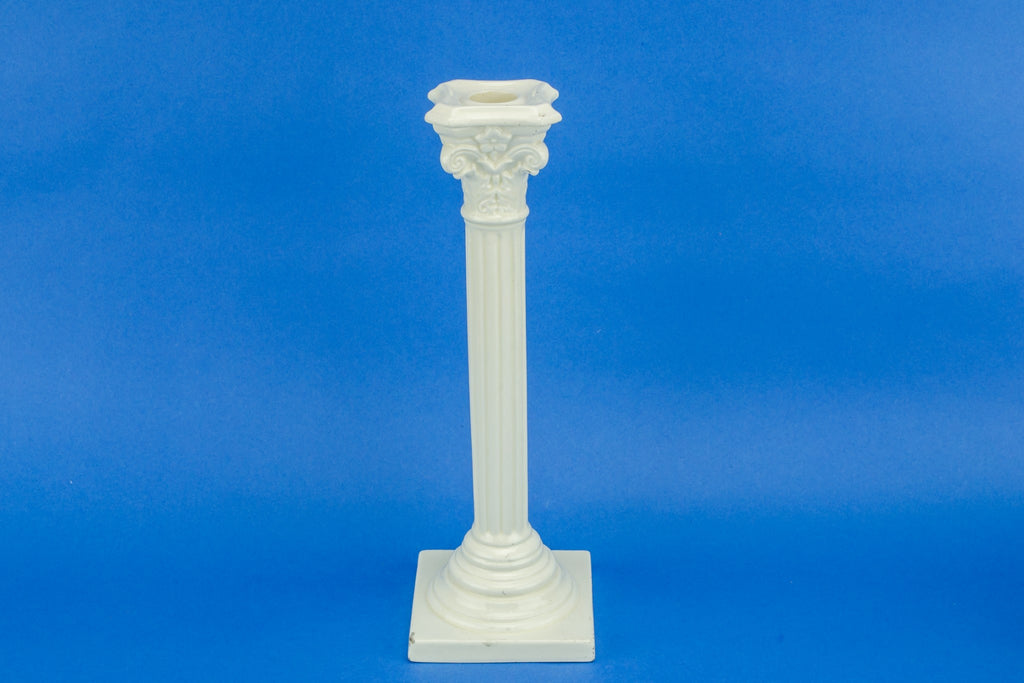 Tall cream candlestick