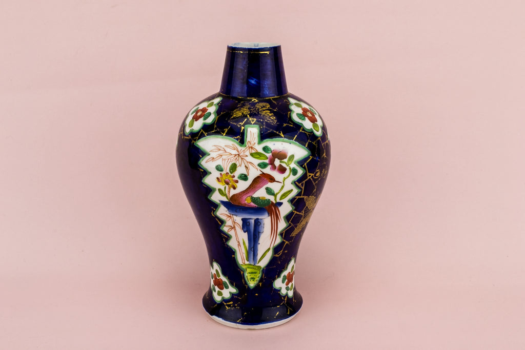 Small blue and white vase
