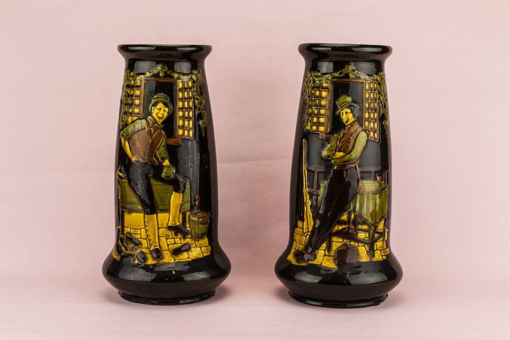 2 Art Nouveau large vases