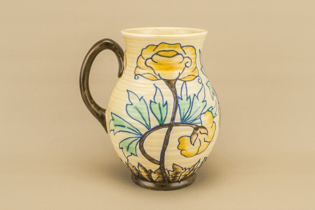 Large floral water jug