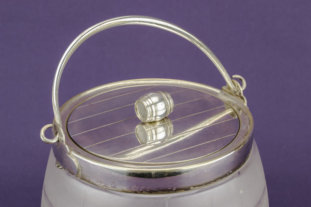 Glass barrel ice bucket