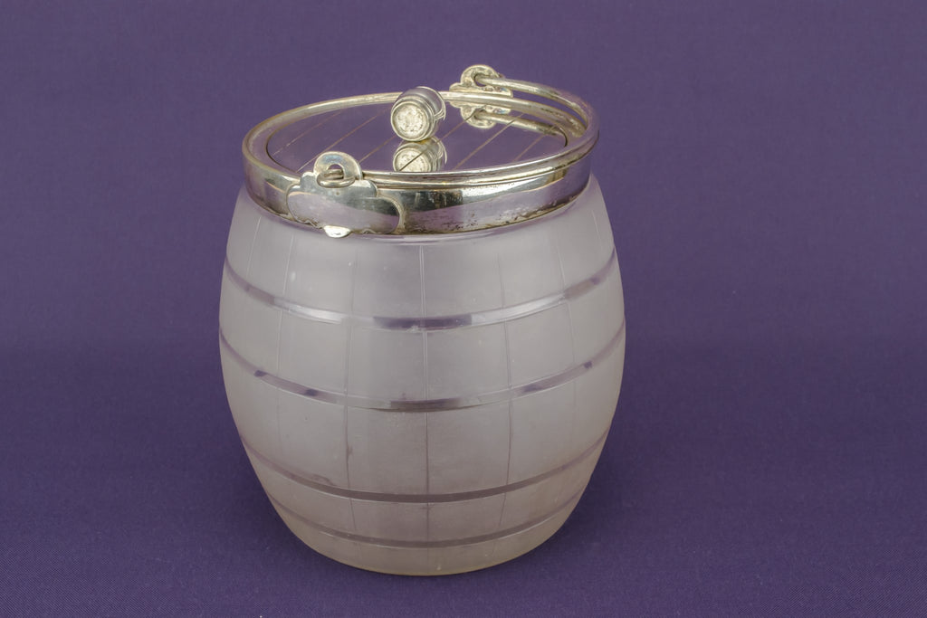 Glass barrel ice bucket