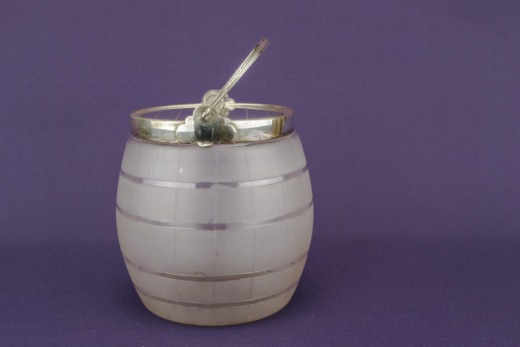 Glass barrel ice bucket