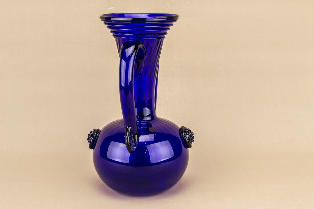 Blue glass vase