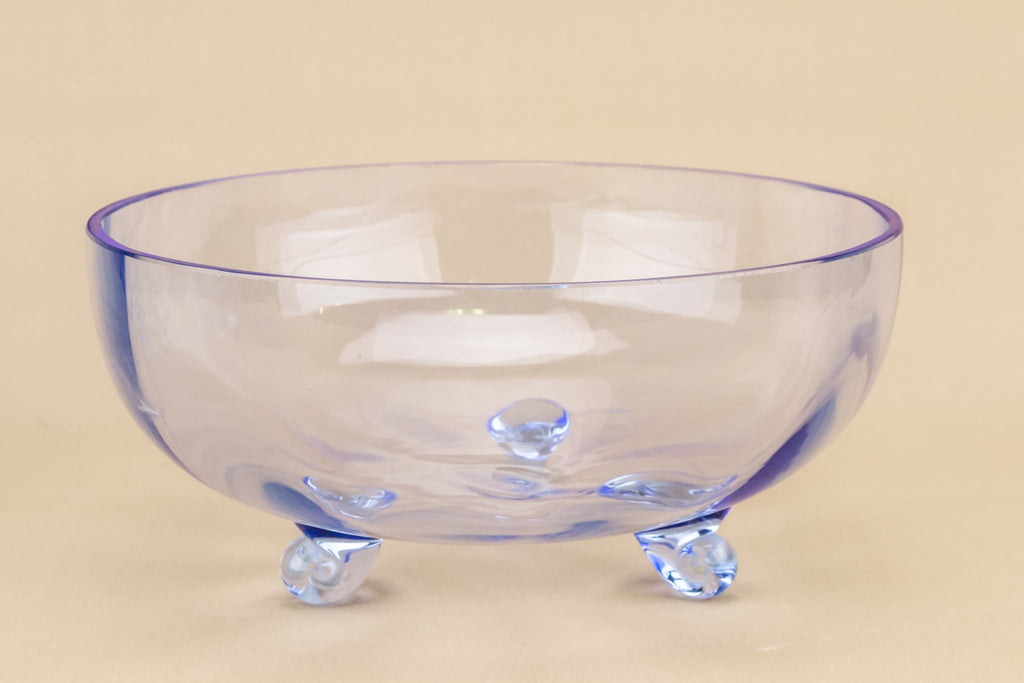 Blue glass dessert set