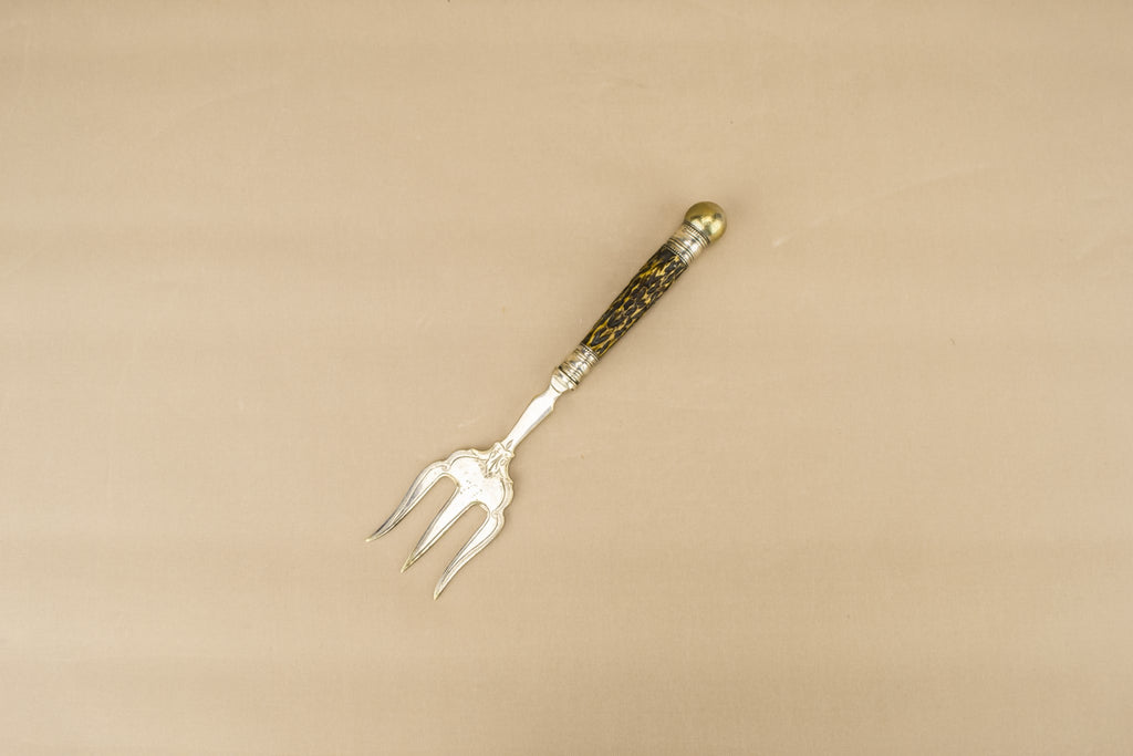 Deer antler serving fork