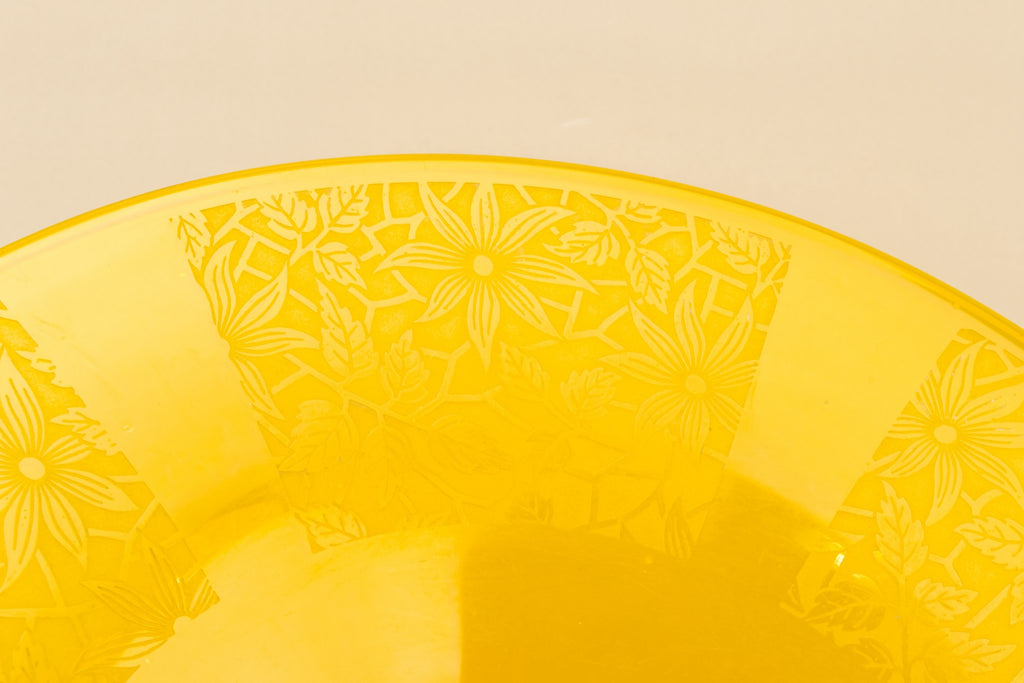 Art Deco amber glass bowl