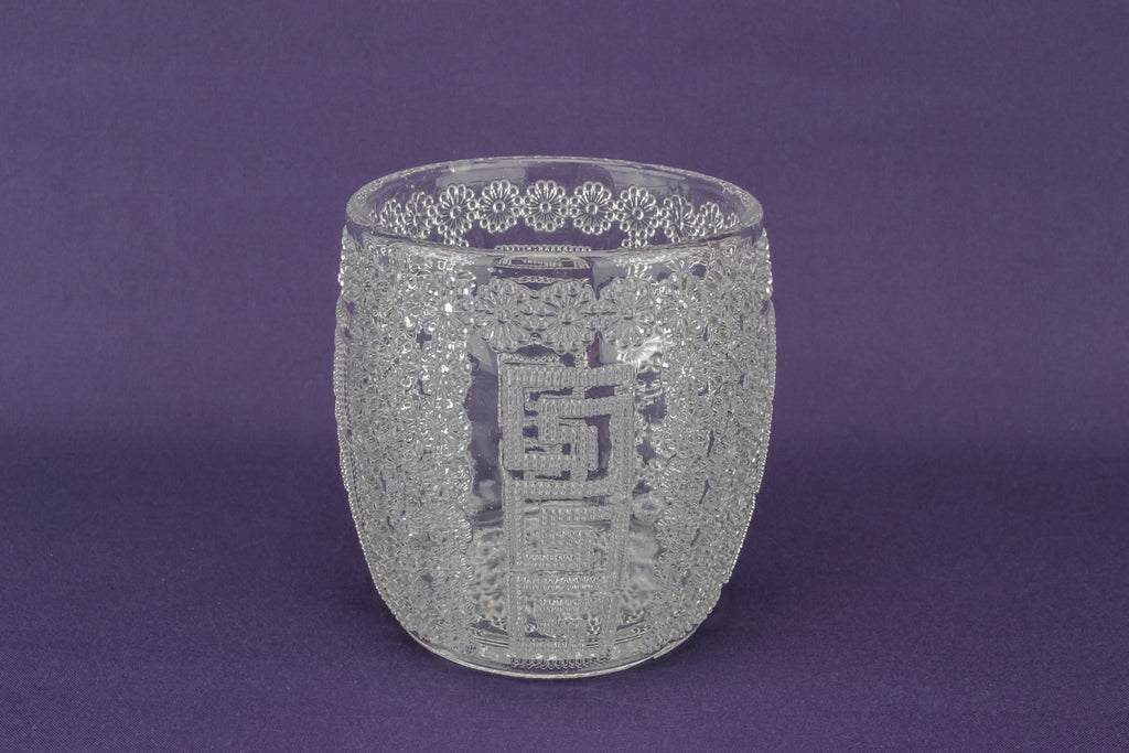 Ice bucket in pressed glass