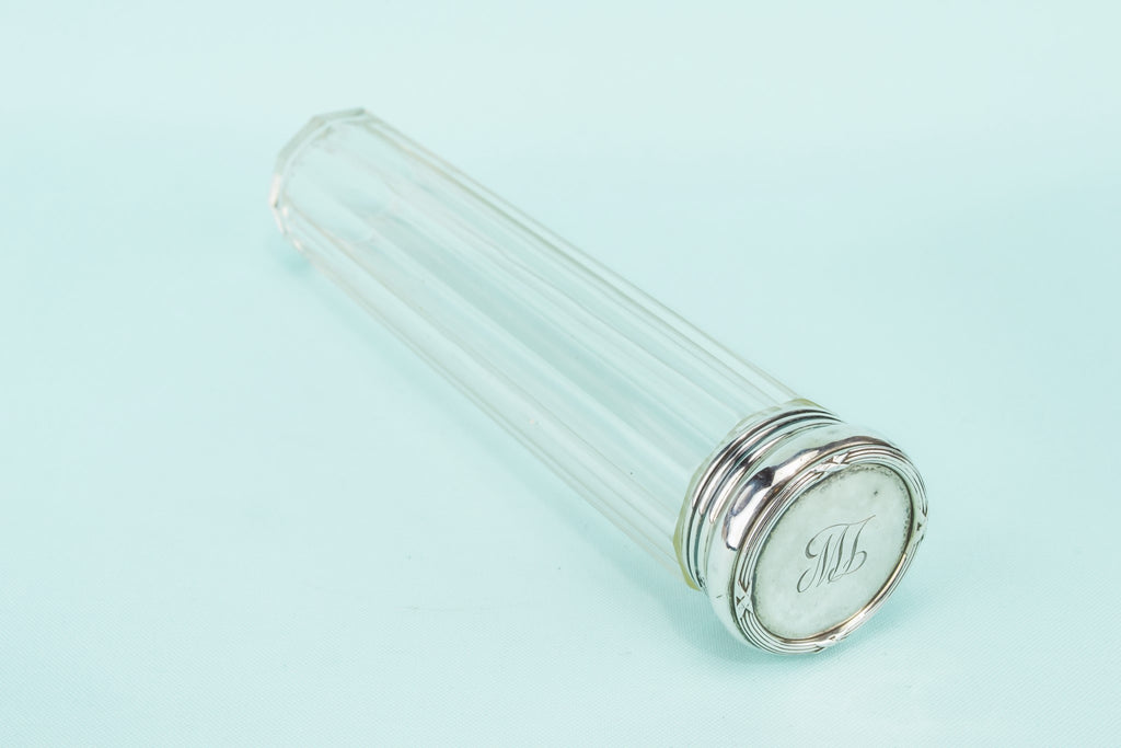 Silver dressing table bottle