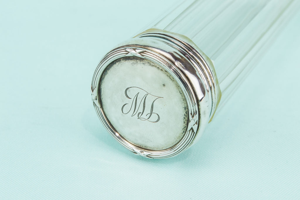 Silver dressing table bottle