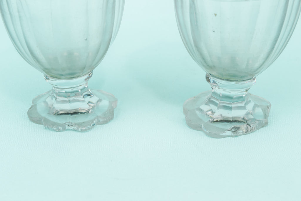 2 silver condiment pots