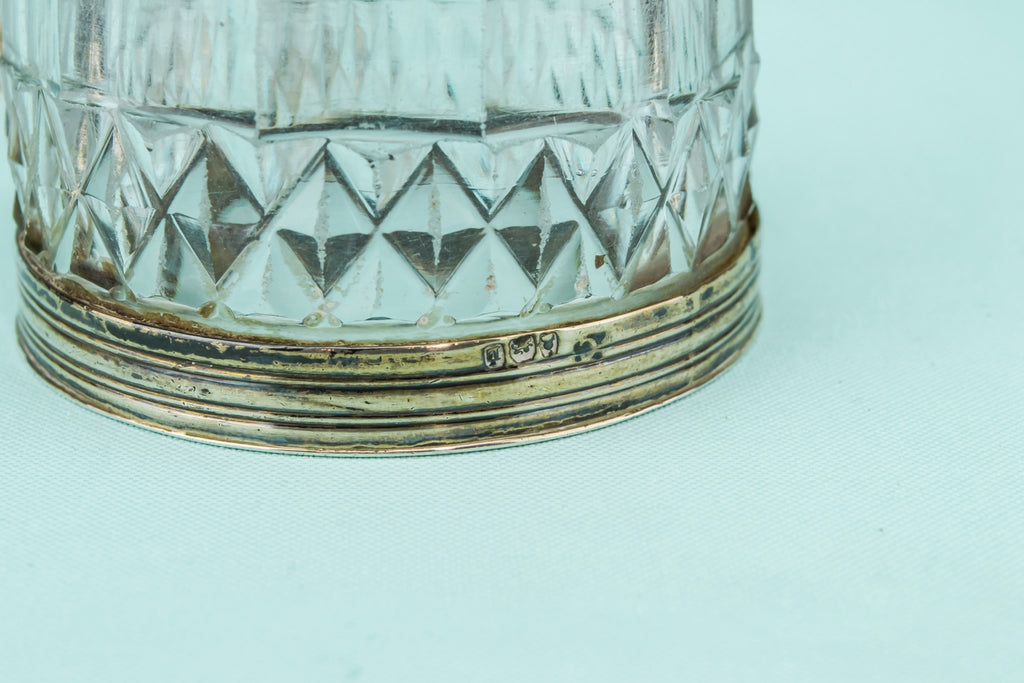 2 silver condiment pots