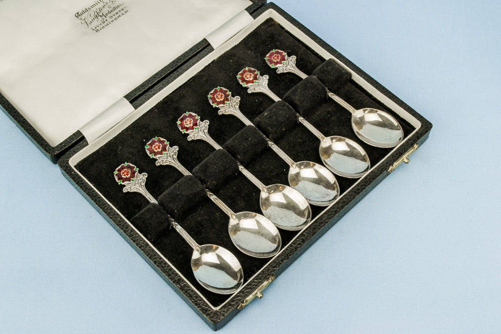 6 silver coffee spoons