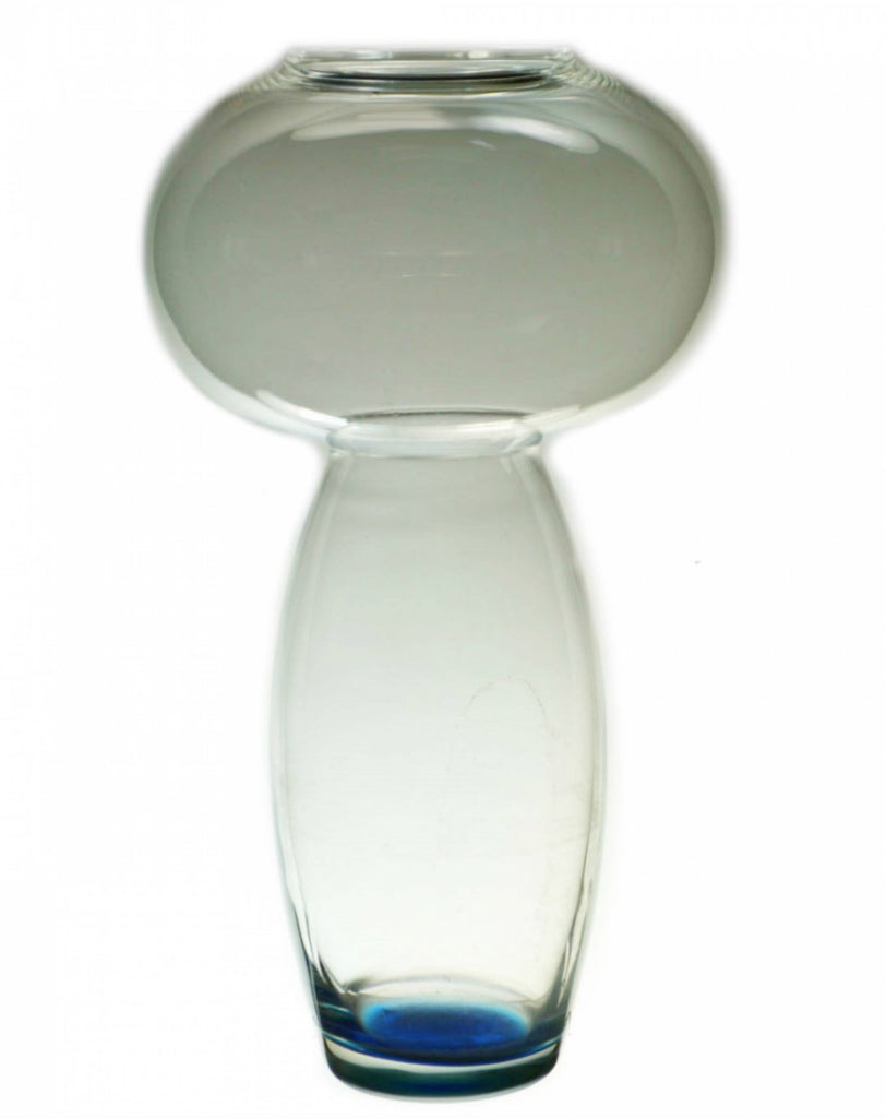 Blue glass vase