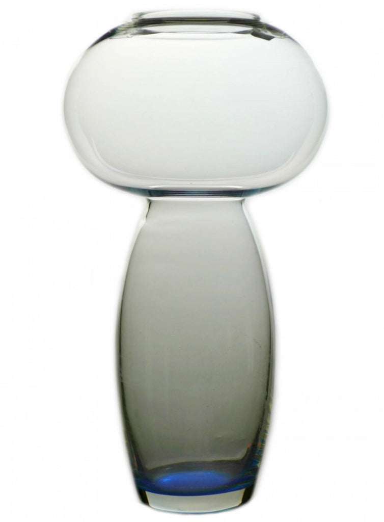 Blue glass vase
