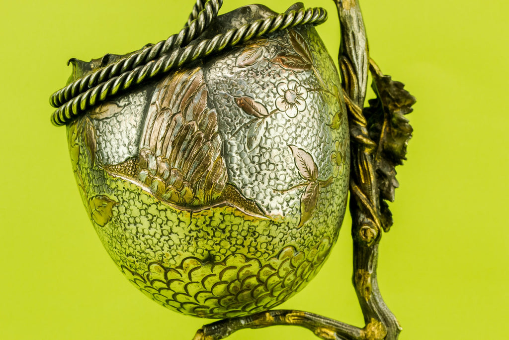Silvered bronze vase