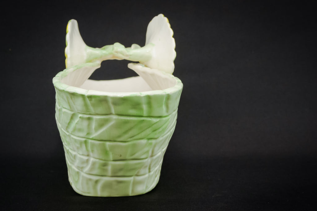 Green basket bowl