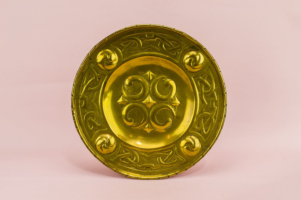 Arts & Crafts brass tray
