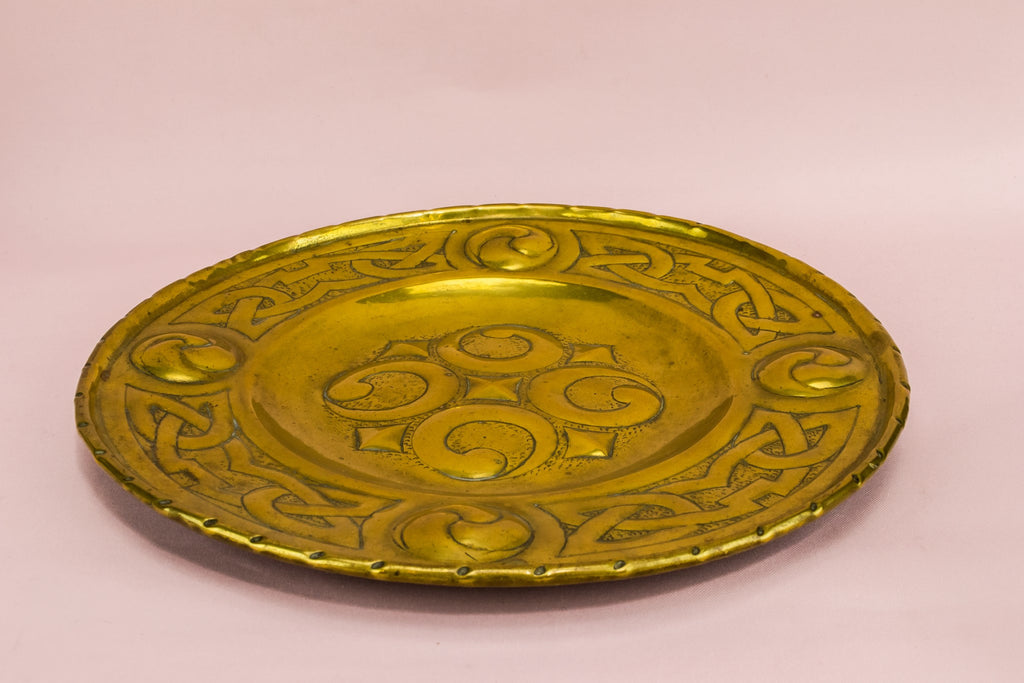 Arts & Crafts brass tray