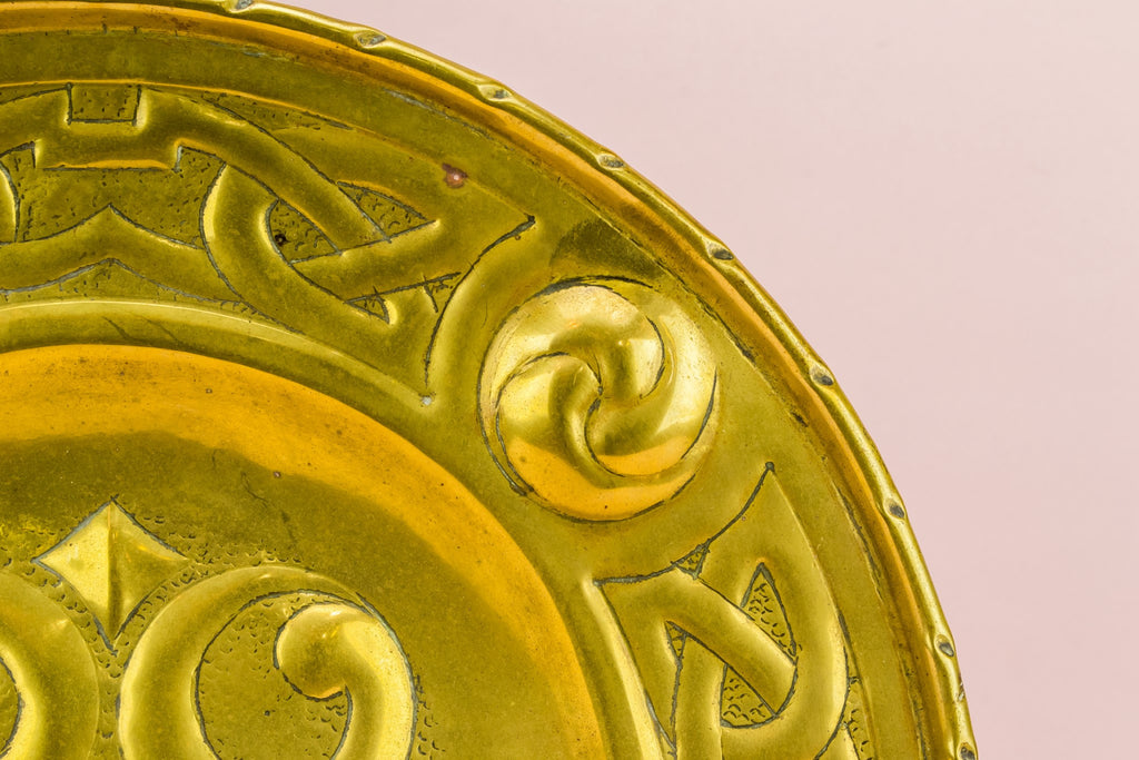 Arts & Crafts brass tray
