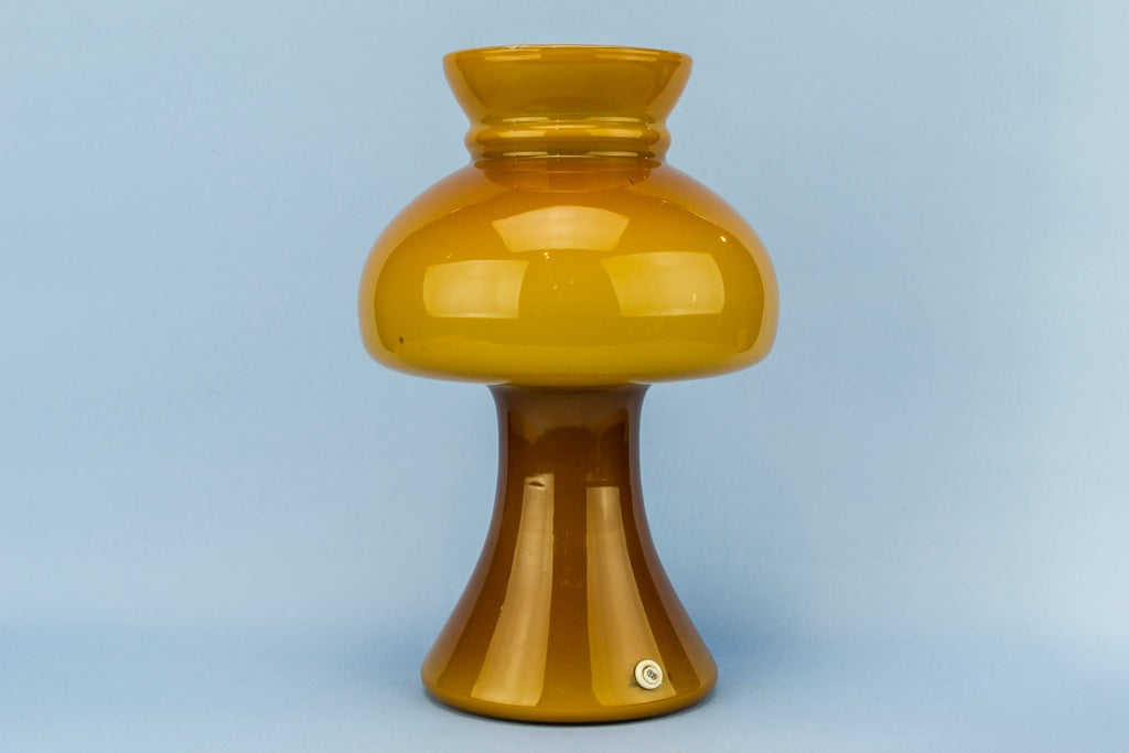 Orange glass lamp