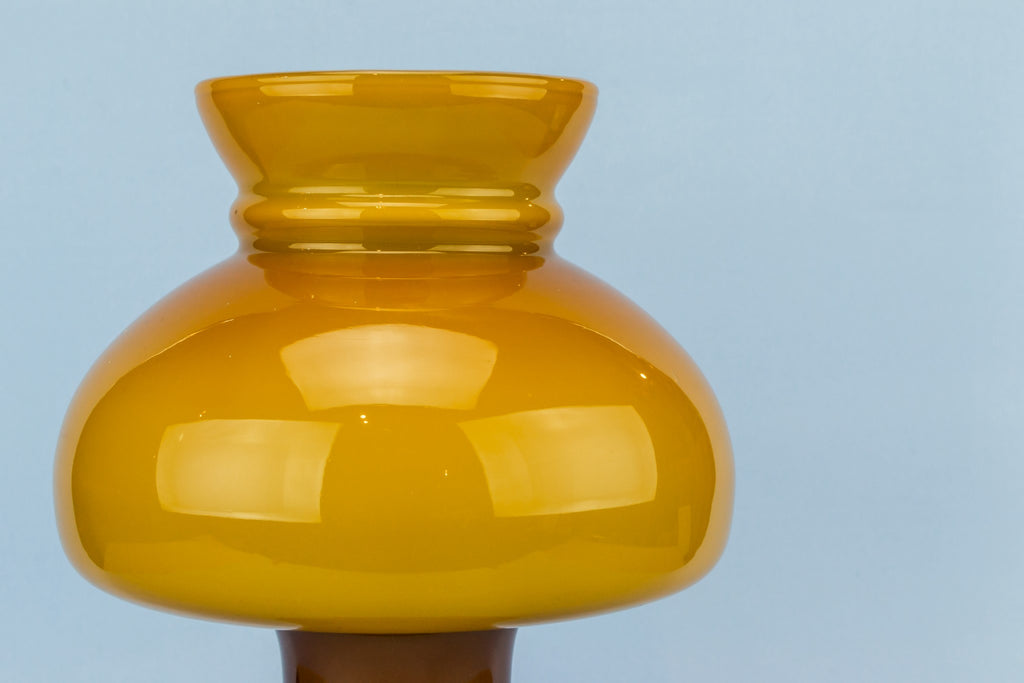 Orange glass lamp