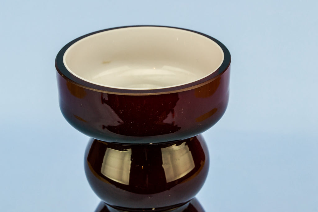 Red glass vase