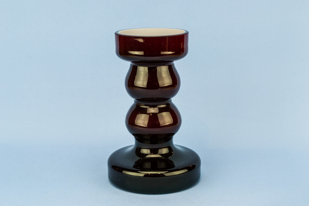 Red glass vase