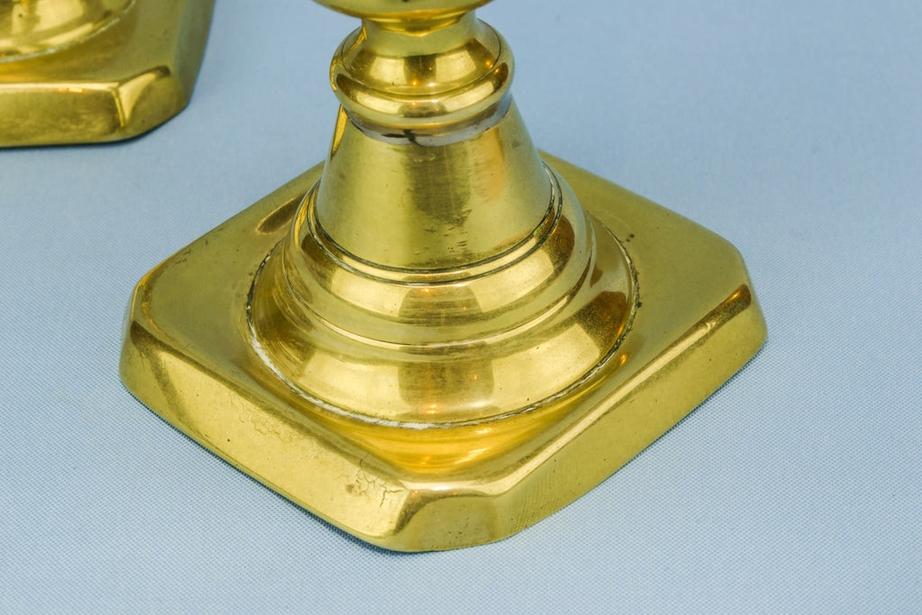 Pair of brass candlesticks