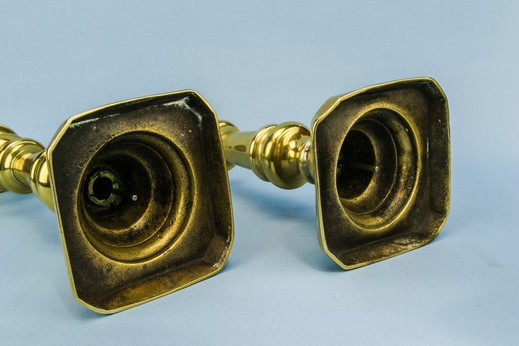 Pair of brass candlesticks
