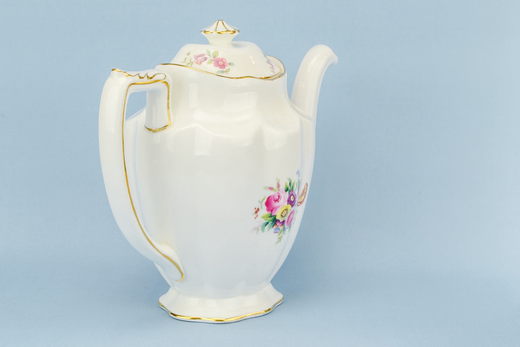 Coalport floral coffee pot