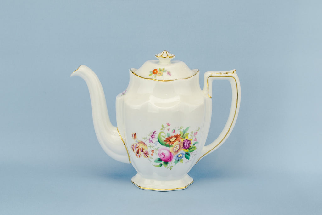 Coalport floral coffee pot